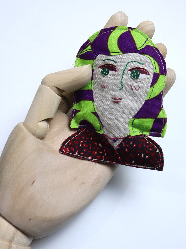 布ブローチ/アクトレス0313a