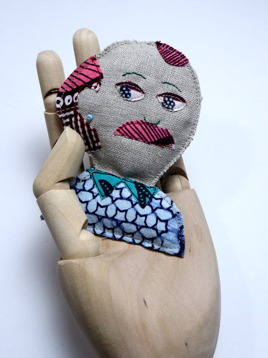 布ブローチ/ジェントルマン0313c