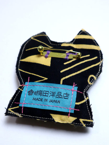 布ブローチ/キャット0313f