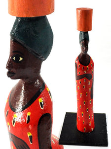 木彫り人形・赤いドレスのチポさん