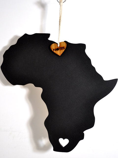 アフリカ大陸の黒板（チョーク付き）